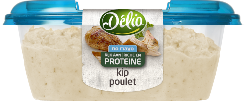 Verpakking Délio kipsalade no mayo rijk aan proteïne