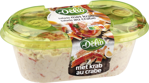 Recettes de salades à tartiner Délio - Crabe Délio au concombre et poivre noir