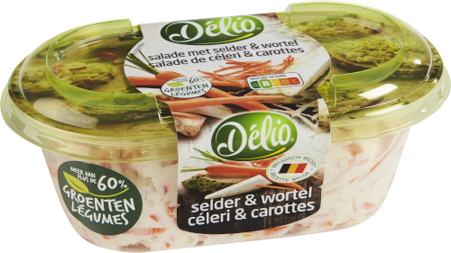 Packshot selder wortel salade Délio