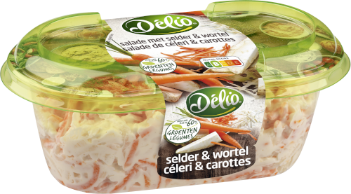 Verpakking selder wortel salade Délio