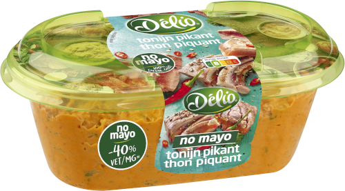 Verpakking tonijn pikant no mayo salade Délio